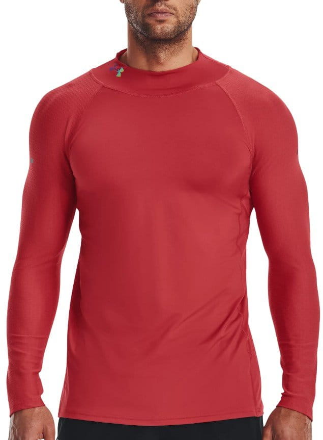 Långärmad T-shirt Under Armour UA SmartForm Rush Mock LS-RED