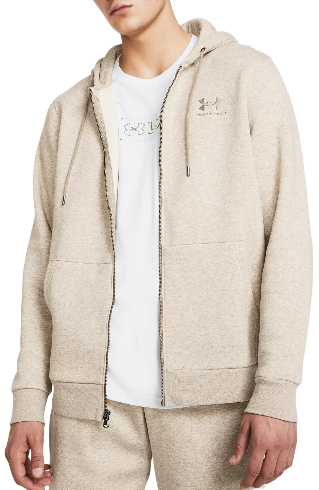 Sweatshirt med huva Under Armour UA Essential Fleece FZ Hood