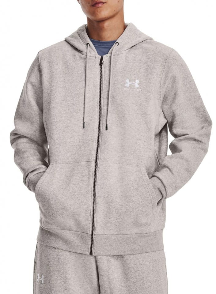 Sweatshirt med huva Under Armour UA Essential Fleece FZ Hood-GRY