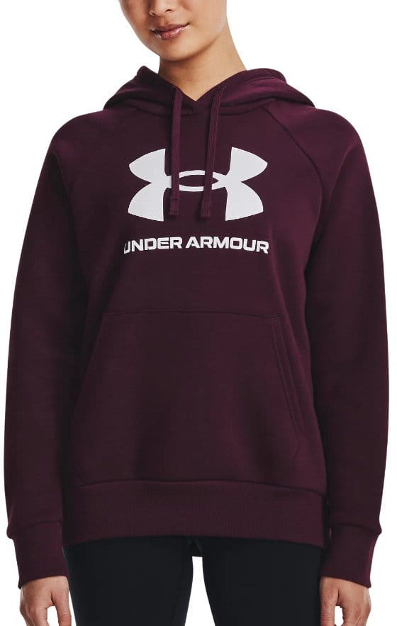 Sweatshirt med huva Under Armour UA Rival Fleece Big Logo Hdy-MRN