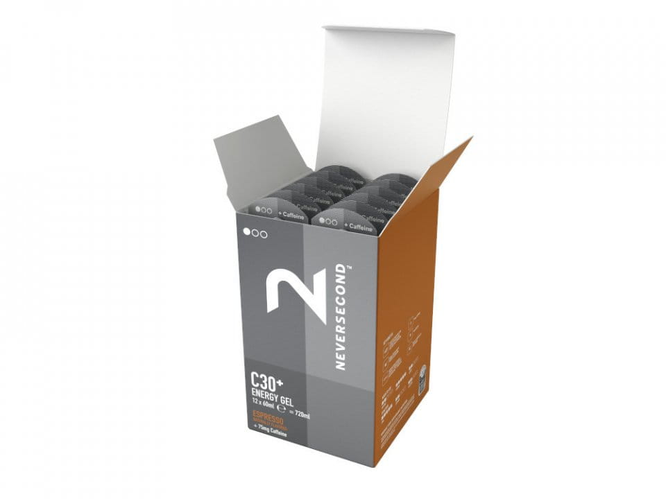NEVERSECOND Energy Gel C30 Espresso 60 ml | Box med 12 påsar
